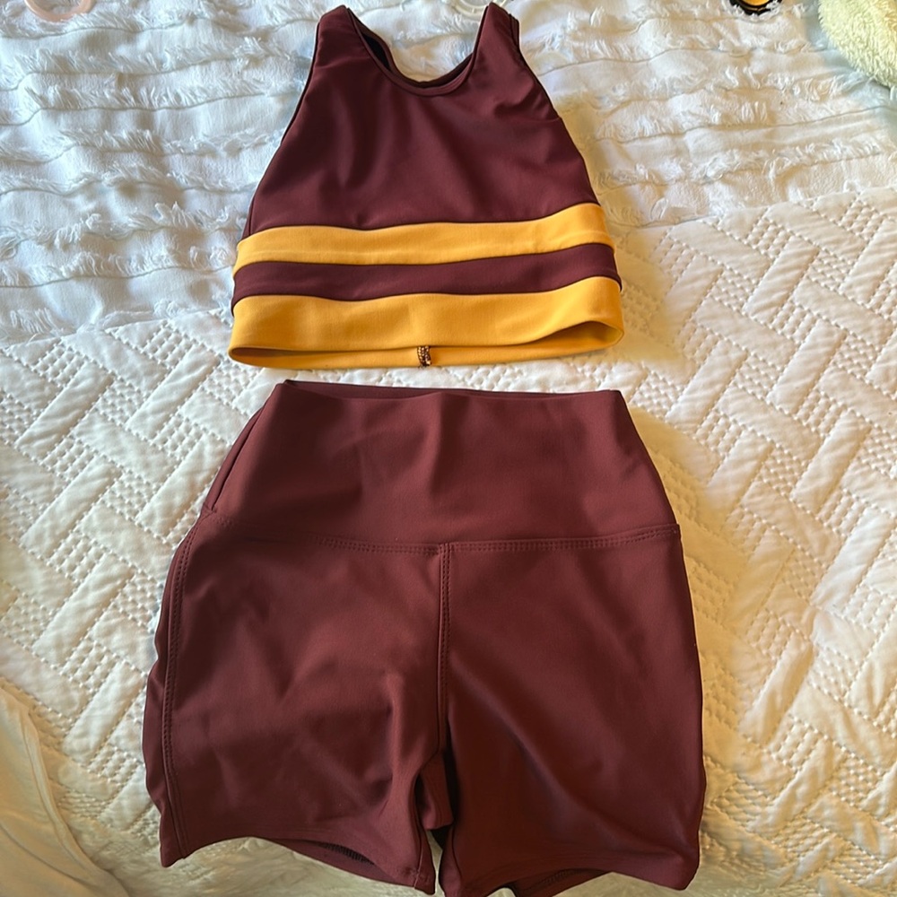 Five DanceWear set. Top size: Youth Large. Bottom size: Petite Adult.